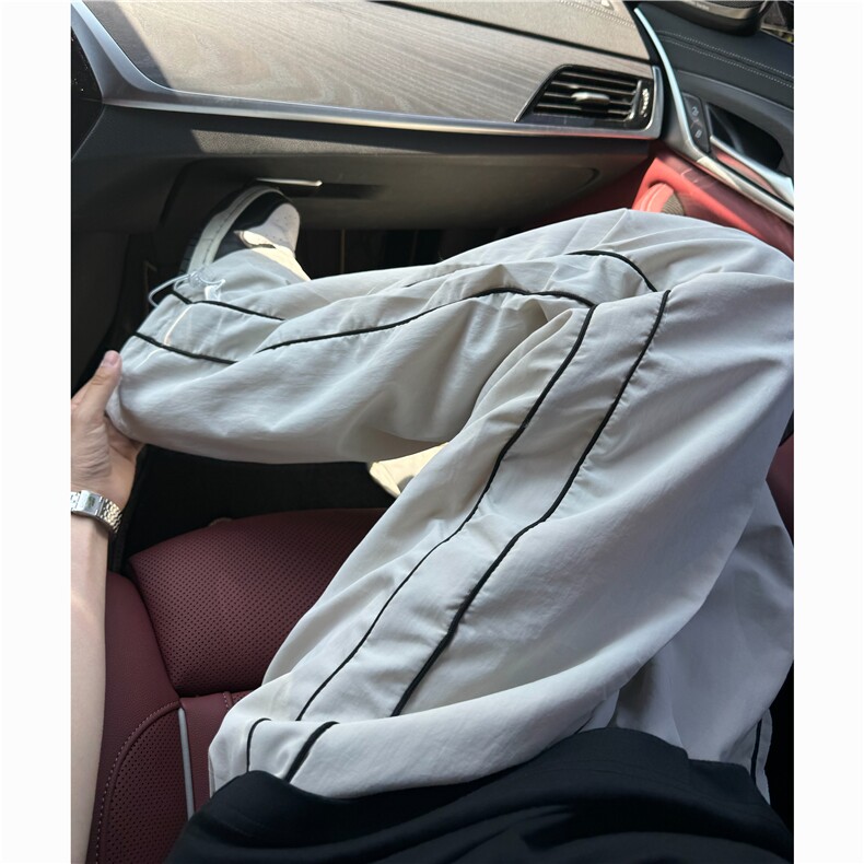 速干休闲裤男士韩版潮流拼色高街帅2024夏季新款ins长裤K5488-P36,男装休闲裤,星座412-2