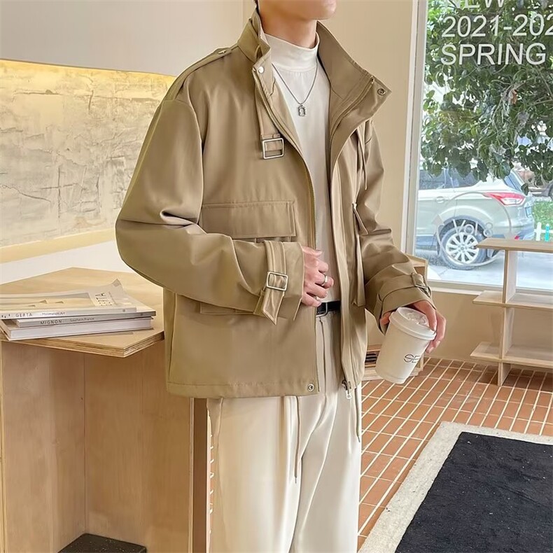 炸街夹克男潮流翻领工装韩版新款男士上衣外套BM099-P63,男装夹克,星座1109-3
