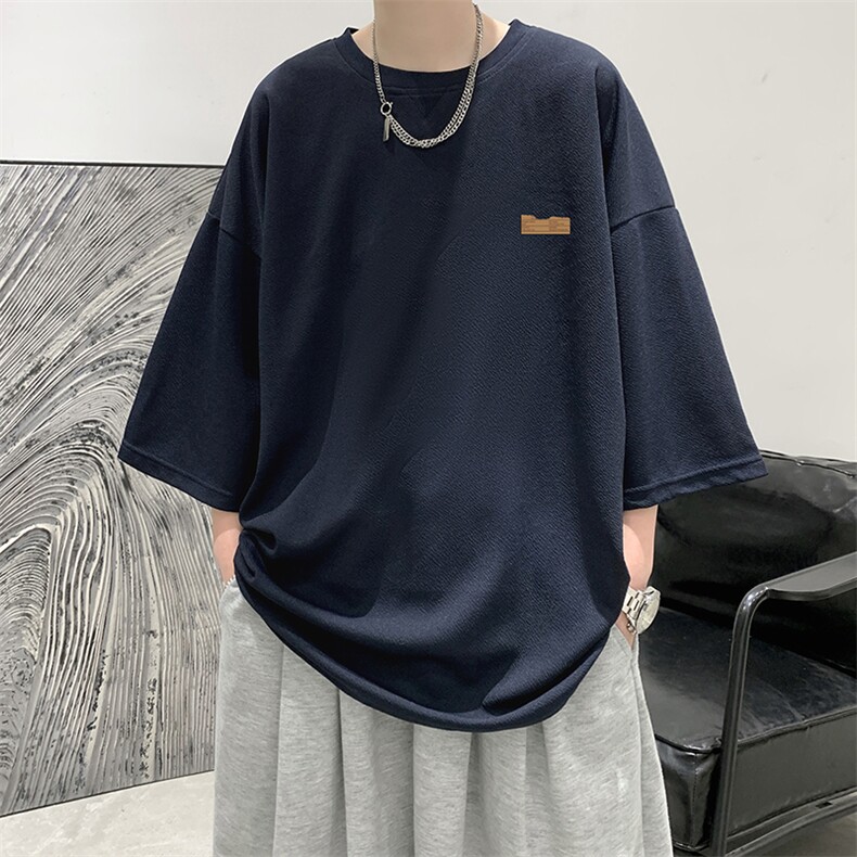 春夏季七分袖t恤男大码五分袖男短袖中袖Q11293-P30,男装T恤,电商A040
