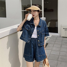 2C232-A99现货买家秀牛仔两件套A99-P135-K188，女装套装/套裙，2C232