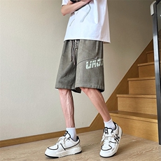 夏装休闲短裤男潮牌ins宽松休闲百搭韩版五分裤D0172-P35，男装牛仔裤，星座308B-2