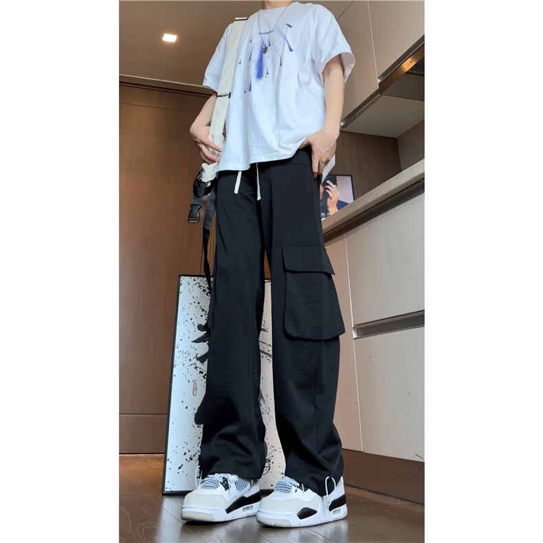 秋季新款潮流工装风大口袋宽松直筒休闲裤B315-K24260-特p35控68图片