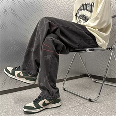 欧美vibe裤子男冬季新款潮痞帅炸街牛仔裤B8153P40，男装牛仔裤，星座1116-2