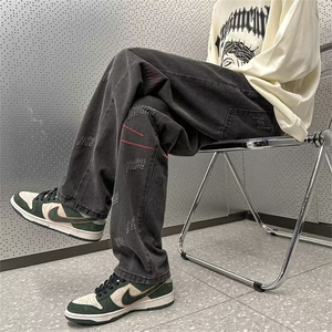 欧美vibe裤子男冬季新款潮痞帅炸街牛仔裤B8153P40图片
