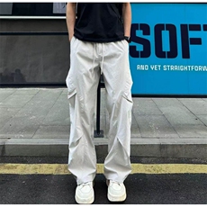 胖胖哥港风潮牌cleanfit速干伞兵裤男秋季大码宽松百搭休闲工装裤，男装休闲裤，电商A061