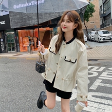 182-8518-P135-K188-小香风设计感风衣短外套，女装短外套，帛香坊