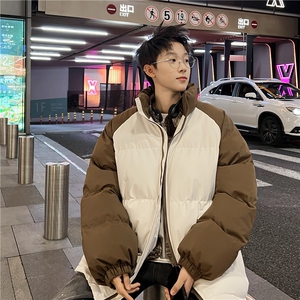 88拼接色棉衣拉链撞色棉袄男女生情侣立领A177-M718-P48
