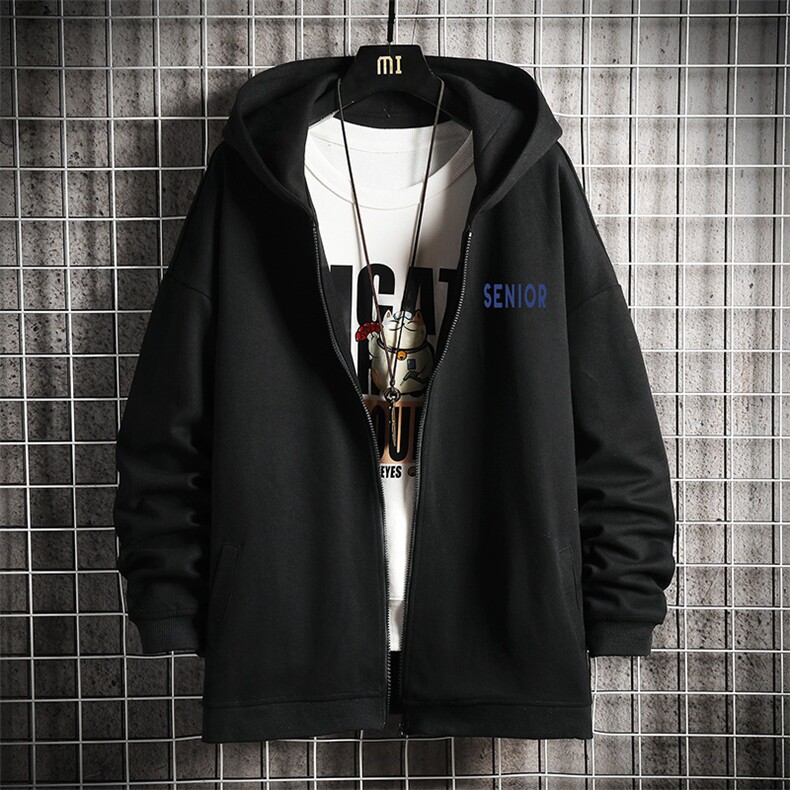 KS21120-P38加绒款-P43连帽开衫卫衣男运动外套大码班服网格,男装卫衣,电商A040A
