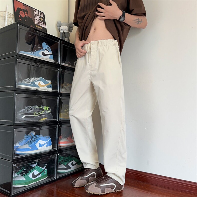 抖音品质夏宽松锥形直筒透气三角形休闲裤A146-GY329特p38量大优,男装休闲裤,HDA146