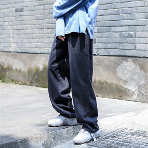 秋冬季新款港风牛仔裤宽松休闲男女长裤子X715  K003-P50 控68图片