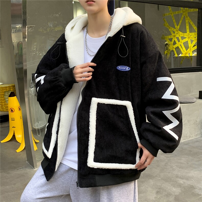 冬季新品连帽保暖羊羔毛棉衣XZ203-MY85=P138,男装棉衣,星座203