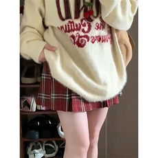 超好看的字母刺绣圣诞毛衣女学生秋冬新款甜美可爱圆领套头针织衫，男装针织衫/毛衣，星座506A