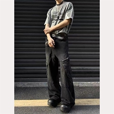 美式工装牛仔裤嘻哈ins潮高街潮流痞帅长裤KZ22A280--TP55，男装牛仔裤，电商A247C
