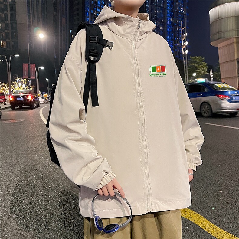 ！港风风衣男短款长袖夹克男休闲外套男上衣男DJK234-P45图片
