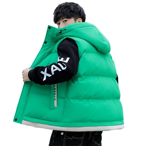 2024新款冬季棉衣潮牌连帽羽绒棉服加厚马甲男外套 A436-871-P85图片