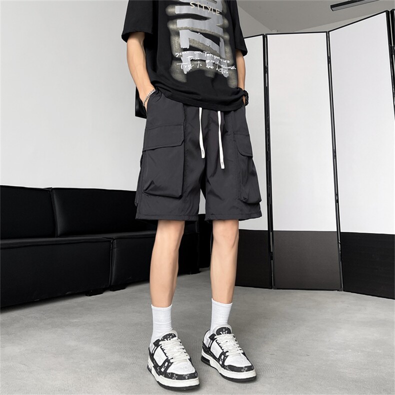 五分裤男士韩版潮流多口袋高街2024夏季新款ins休闲短裤K5509-P30,男装牛仔裤,星座412-2