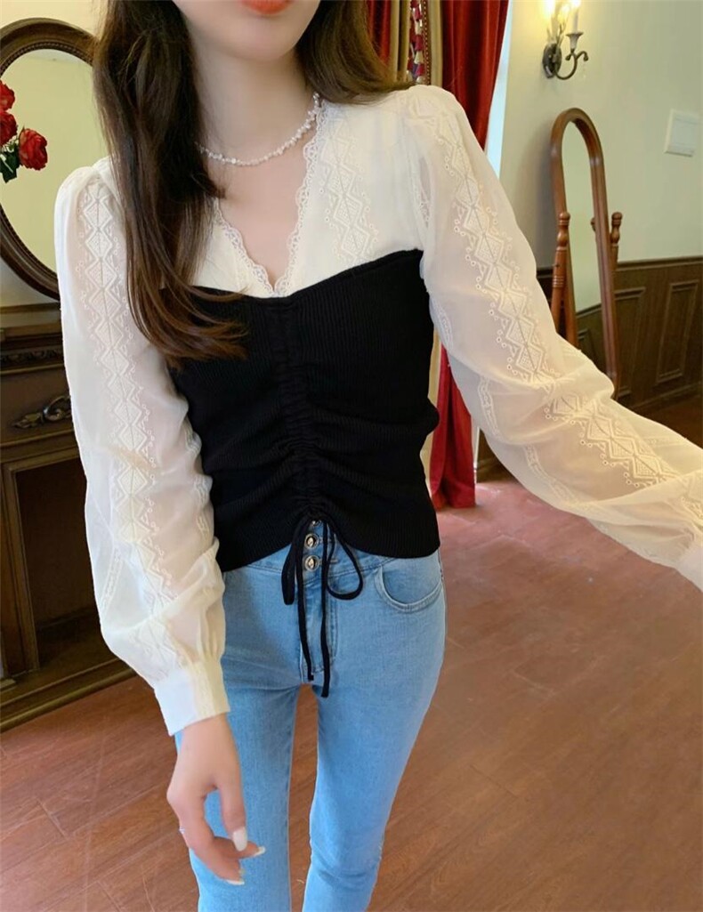 〈现货〉春季新款蕾丝打底衫，其它，MAN YU 蔓羽