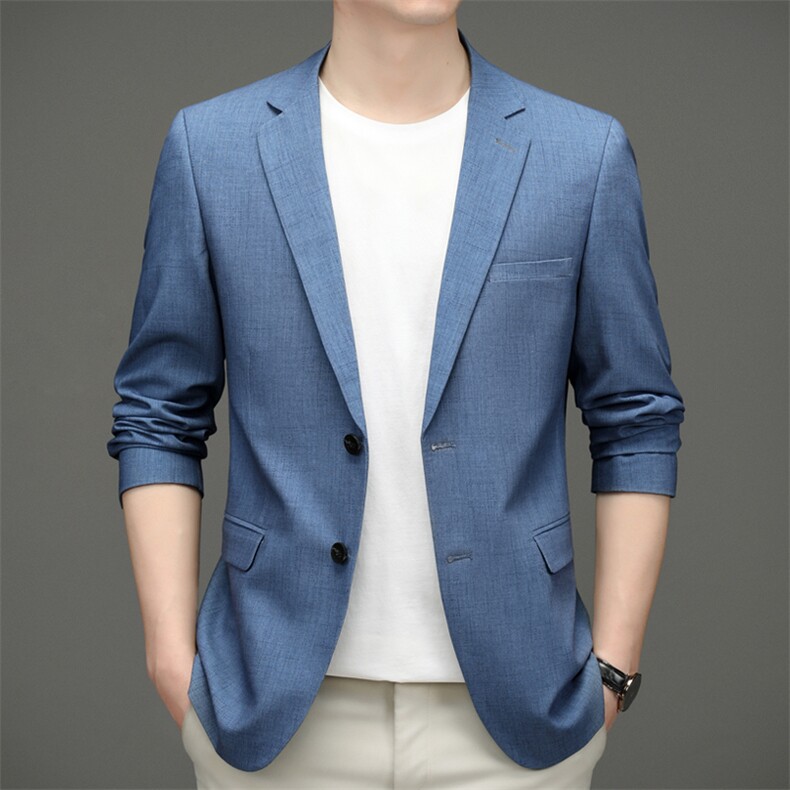 西服男薄款中年休闲西装外套男单西上衣便西2023春秋季新款时尚，男装西服，电商B212（原钱塘6029）