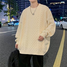 78267-特P50秋冬新款休闲毛衣男长袖针织衫港风宽松毛衣打底衫，男装针织衫/毛衣，电商D310B