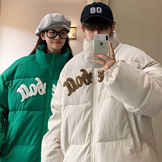 WASSUPHAPPY面包棉服男士冬季加厚大码外套潮牌情侣保暖棉衣袄子，男装棉衣，电商B220
