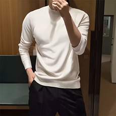 休闲常规秋季纯色宽松型半高领毛衣男秋冬内搭针织衫青少年MY888，男装针织衫/毛衣，星座208-5