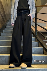XZ616 春季重磅打褶马吉拉宽松设计感休闲长裤 TY1176 P65控78图片