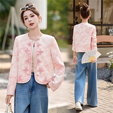 现货现货2026年春季新中式重工刺绣外套，女装短外套，艾仟回(原伊仟回)