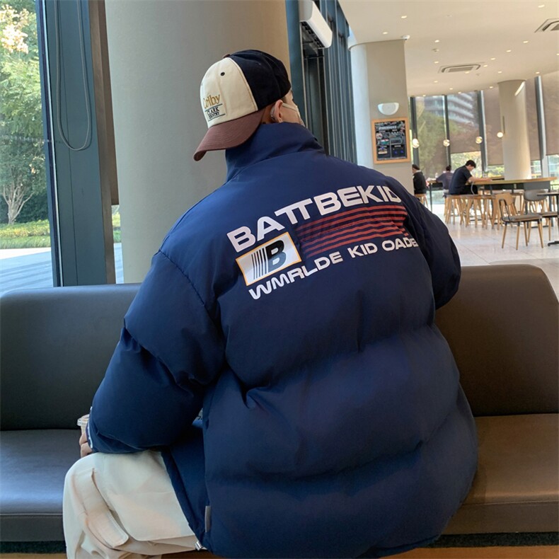 立领百搭宽松棉袄男士冬季潮牌美式街头hiphop棉衣外套W8003-P75，男装棉衣，星座512-4