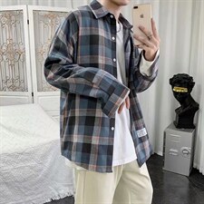 长袖衬衫男港风日系外套C0001P29图片