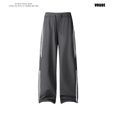 YK127特P32控59平铺图秋装品质冰丝垂坠感侧边织带潮流休闲裤，男装休闲裤，电商A249