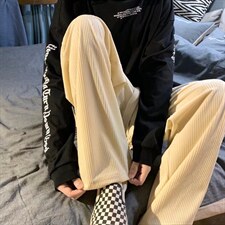 男青春流行大编绳灯芯绒直筒裤K161P33，男装休闲裤，星座1116-2
