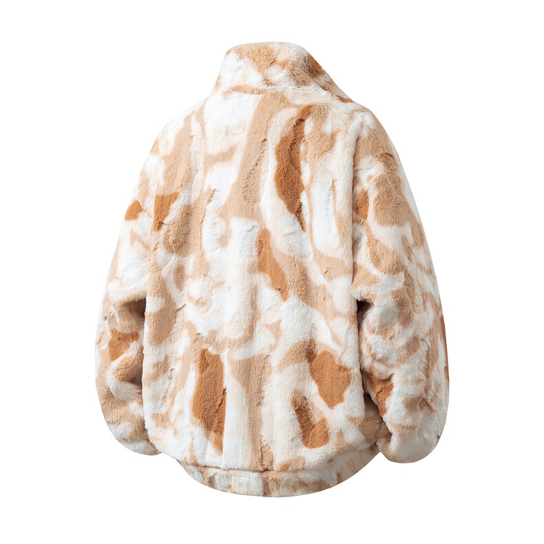 1羊羔毛棉衣潮扎染情侣大码M-5XL毛绒外套男YG7503P128控168，男装棉衣，星座226-2