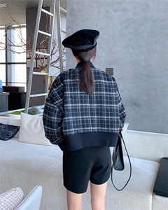 美巾涵5121呢料格子短款外套,其它,美巾涵