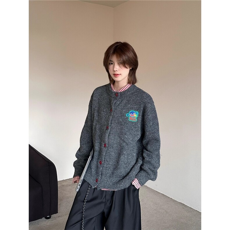 简约慵懒日系百搭潮流时尚开衫外套气质新款毛衣513AMY2663P55,男装针织衫/毛衣,星座513A