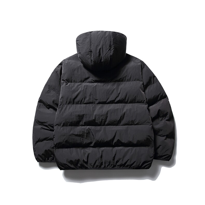南夏乔装2025冬款纯色基础款印花LOGO连帽棉服日系保暖棉袄男棉衣,男装棉衣,电商S006（B521）