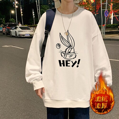 S6179-P28加绒款-P33秋季圆领卫衣男大码韩版宽松长袖外套，男装卫衣，电商A040