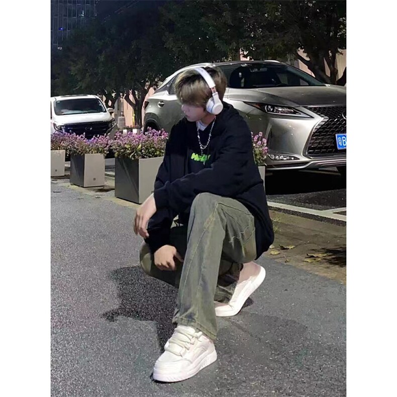 自家图，黄泥牛仔裤男秋冬设计感微喇cleanfit裤子-KZA45-P65,男装牛仔裤,星座1007（原301D）