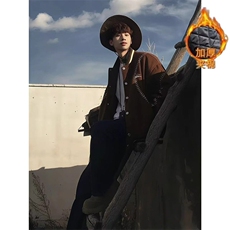 现货美式宽松夹棉加厚棒球服外套JK667/P85，女装短外套，星座205-3