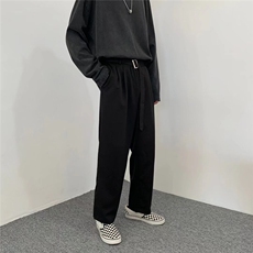 痞帅裤子男宽松百搭直筒九分裤送腰带轻熟风直筒西裤K438P35，男装休闲裤，星座1116-2