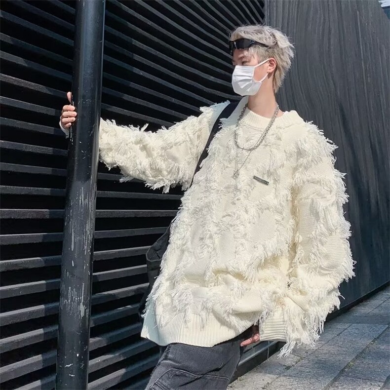 毛衣男慵懒风秋冬季美式高街潮牌ins宽松休闲针织衫M108-P53,男装针织衫/毛衣,星座1109-3