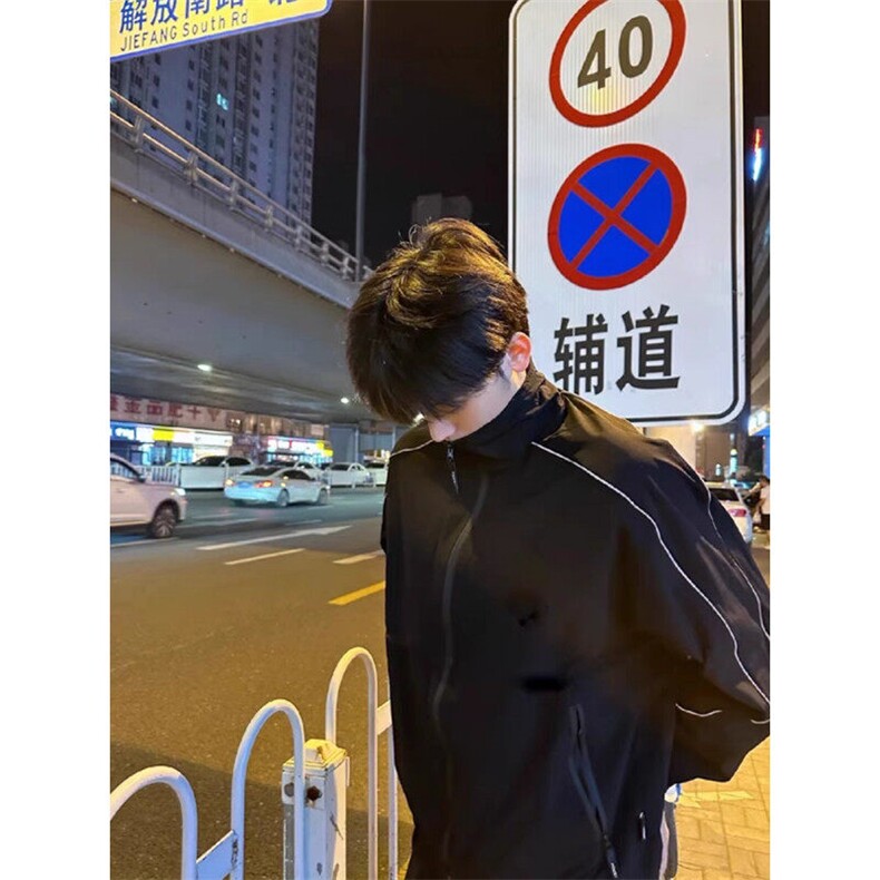 美式潮牌冲锋衣男生外套男夏季防晒运动高级感痞帅夹克L72366-p55,男装防晒衣,星座1008