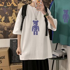 DX17242-P20纯棉短袖t恤男大码半袖打底衫宽松体恤衫海报风，男装T恤，电商A040