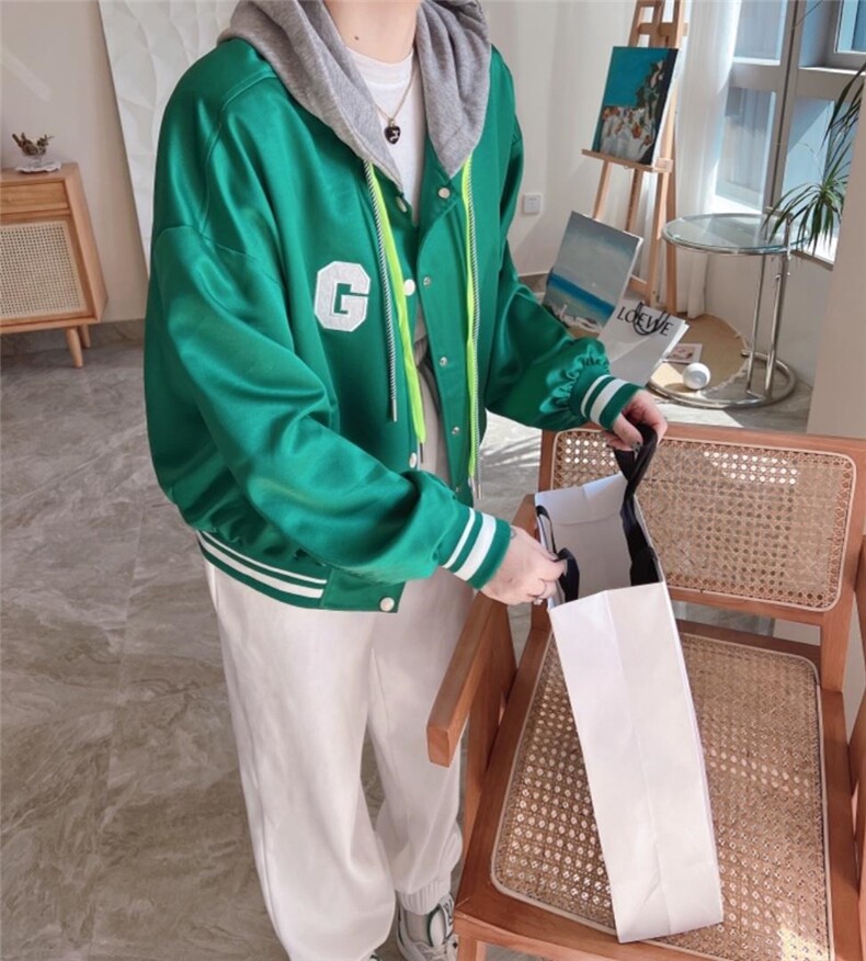 色丁棒球服外套，其它，麦琪