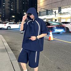 新款休闲短袖套装，男装休闲套装，星座1106-2（原1111B）