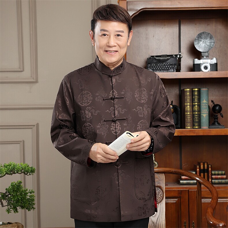 大货高品质主推春款风唐装外套男装中老年中式复古盘扣夹克,男装夹克,钱塘723