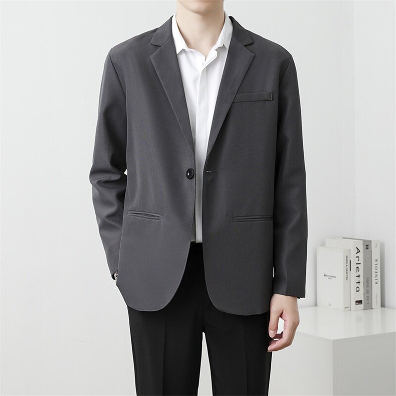 休闲西服外套男生春秋季韩版潮流百搭港风痞帅小西装外套7111P58，男装西服，星座410-2