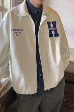 1港风刺绣字母皮夹克男休闲宽松皮衣男夹克男士JK7311P95控138，男装皮衣，星座226-2