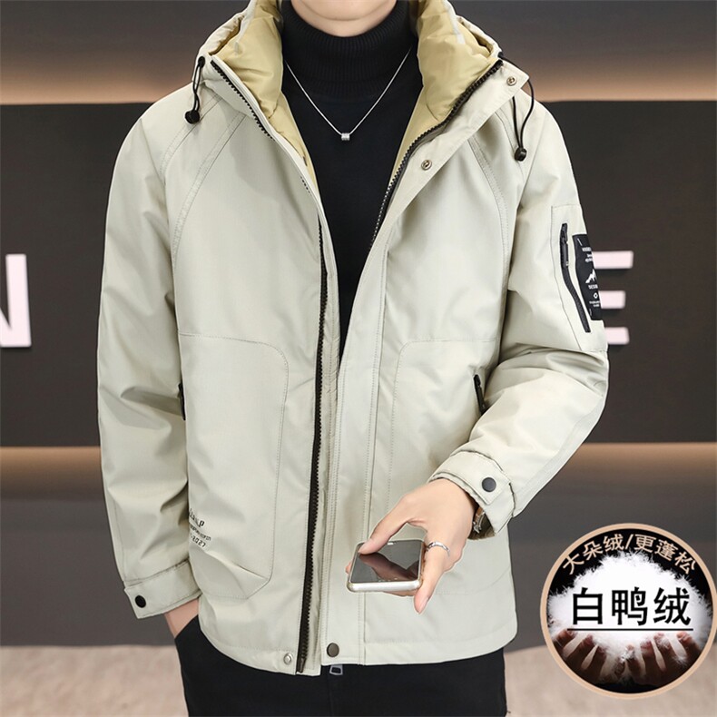 冬季新款白鸭绒户外防寒保暖羽绒服工装连帽外套上衣1811P170,男装羽绒服,电商B226
