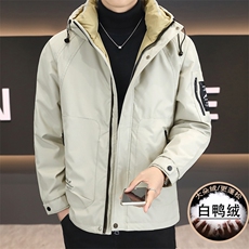 冬季新款白鸭绒户外防寒保暖羽绒服工装连帽外套上衣1811P170，男装羽绒服，电商B226