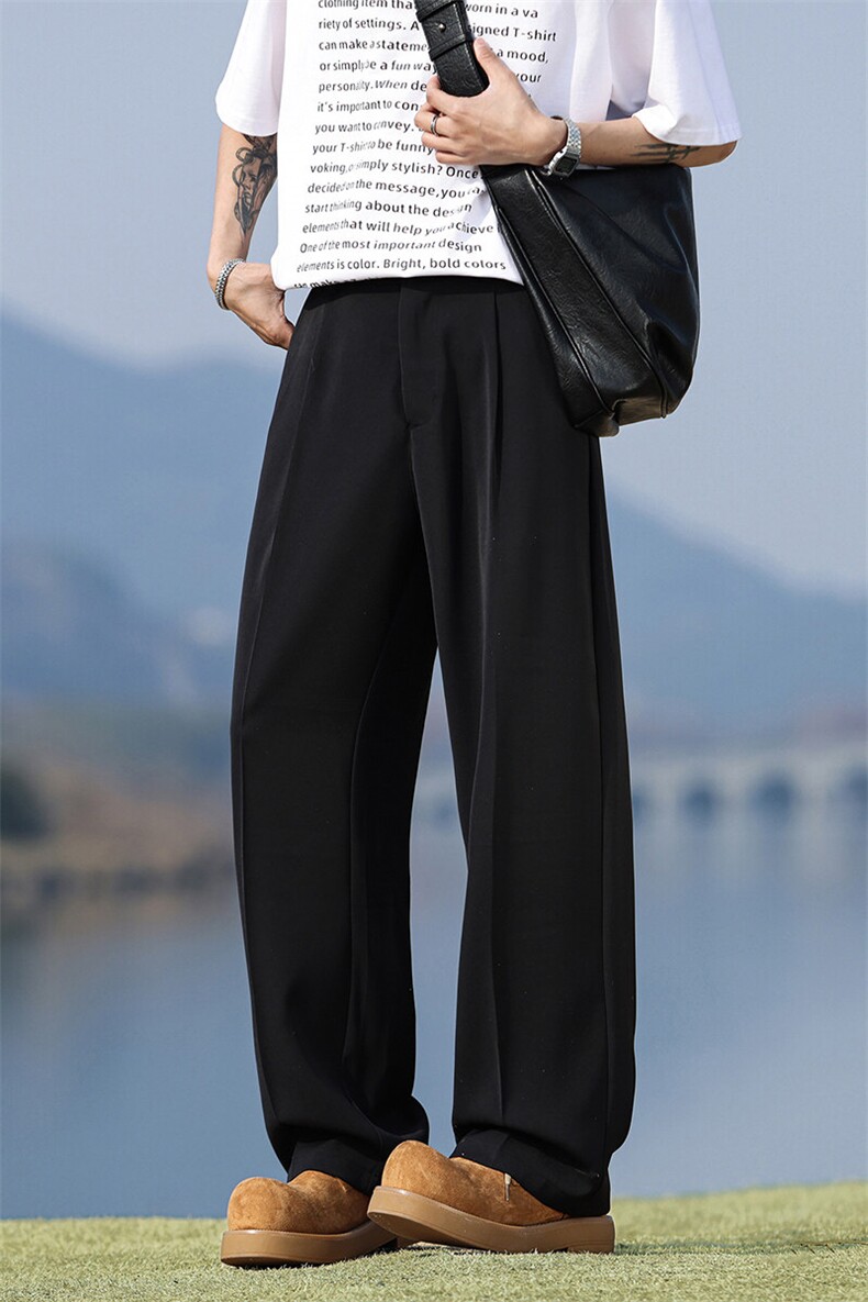 西裤男款2025新款夏季直筒垂感西装裤男士宽松休闲长裤Q818-P35,男装西裤,星座610（原A335）